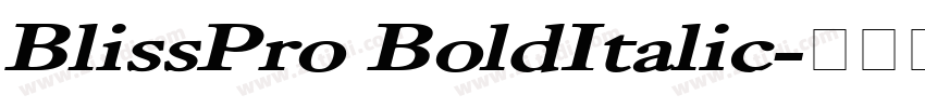 BlissPro BoldItalic字体转换